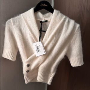 Balmain Women's Soft White Cardigan